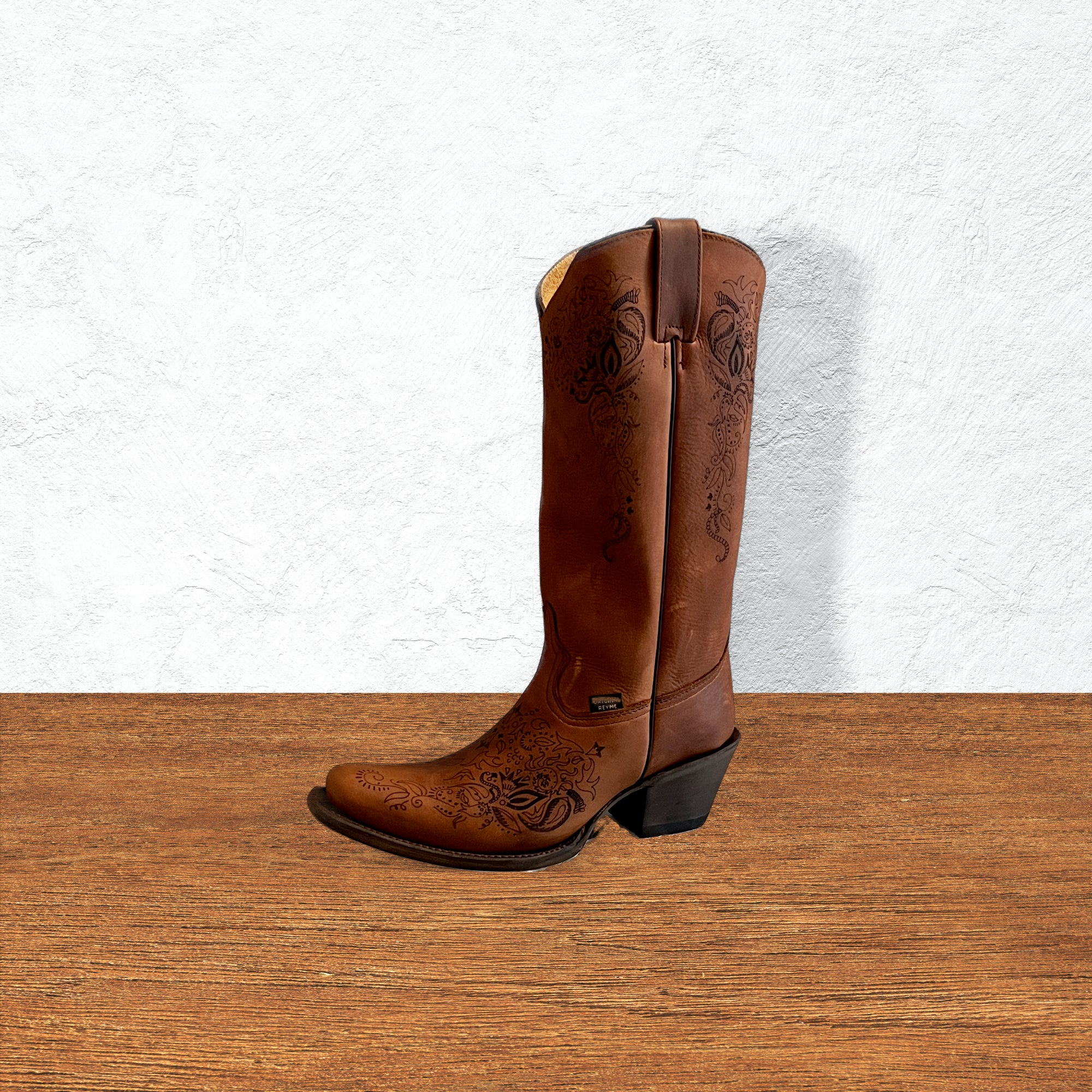 Reyme Cowboy Boots Graso Roble Cuero Chica Roots Where Fashion Takes Root
